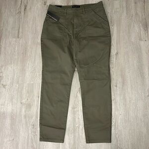 New Banana Republic high rise twill pant, Olive Green, 10